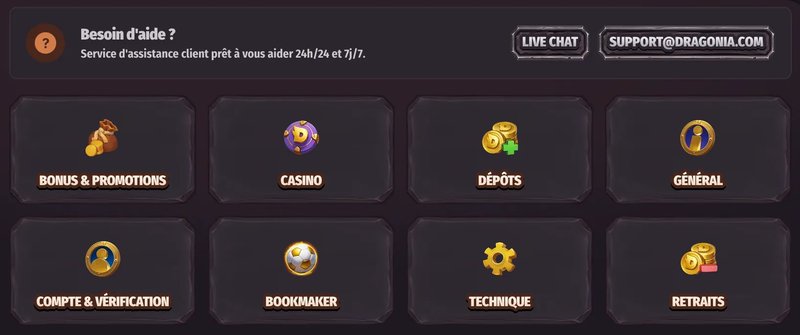 Dragonia casino login à France